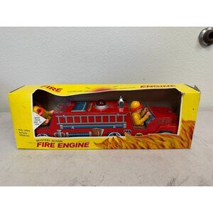 Fire Engine #1 Truck Modern Toys Tin Litho W/Box Amico Japan